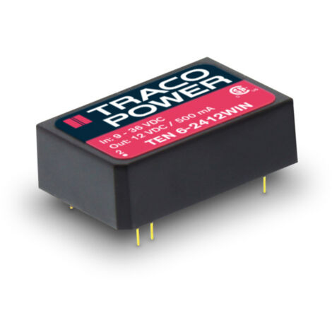 TracoPower TEN 6-4821WIN DC/DC-Wandler, Print 48 V/DC 5 V/DC, -5 V/DC 500 mA 6 W Anzahl Ausgänge: 2