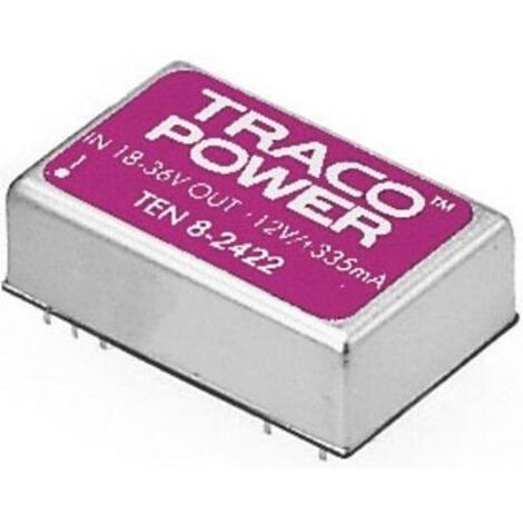 TracoPower  TEN 8-2412 Convertitore DC/DC da circuito stampato 24 V/DC 12 V/DC 665 mA 8 W Num. uscite: 1 x