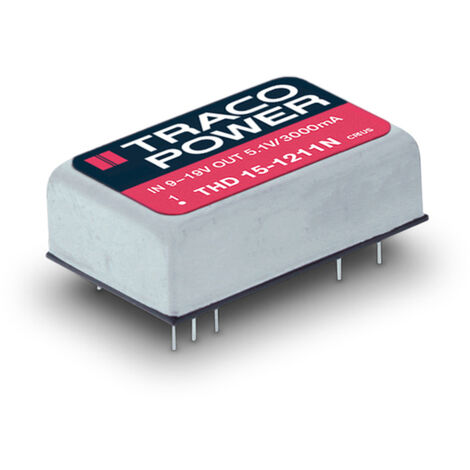 TracoPower THD 15-4811N DC/DC-Wandler, Print 48 V/DC 5.1 V/DC 3 A 15 W Anzahl Ausgänge: 1 x Inhalt 1