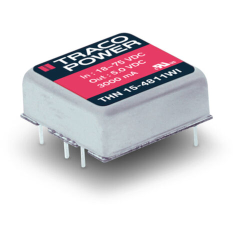 TracoPower THN 15-4811WI DC/DC-Wandler, Print 48 V/DC 5 V/DC 3 A 15 W Anzahl Ausgänge: 1 x Inhalt 1