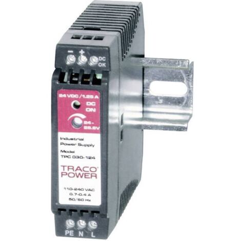 TracoPower TPC 030-124 Alimentatore per guida DIN 24 V/DC 1.25 A 30 W Num. uscite:1 x Contenuto 1 pz.