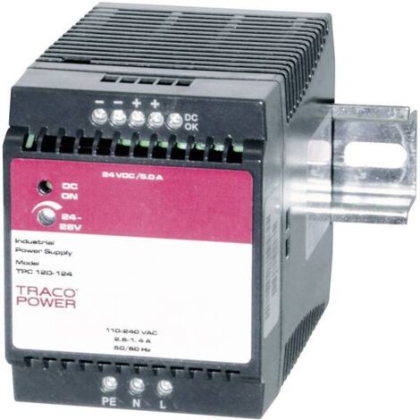 TracoPower TPC 120-124 Alimentatore per guida DIN 24 V/DC 5 A 120 W Num. uscite:1 x Contenuto 1 pz.