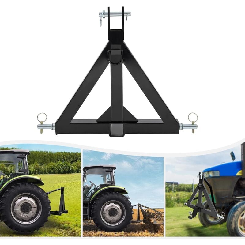 Senderpick - Tracteur, attelage d'attelage, suspension à trois points, charge lourde, 3 points, 2', récepteur d'attelage de remorque, adaptateur à