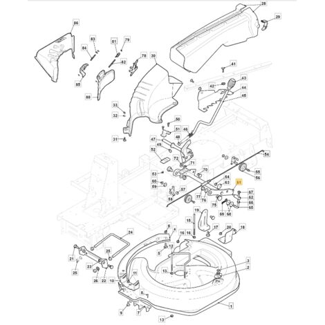Tracteur de pelouse ORIGINAL STIGA axe de levage du plateau de coupe 3840010370