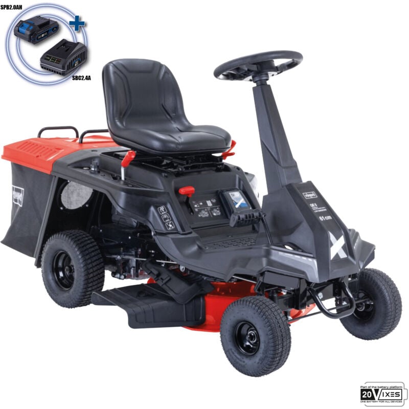 Scheppach - Tracteur tondeuse a essence demarrage electrique 224cc 61cm mr230-61