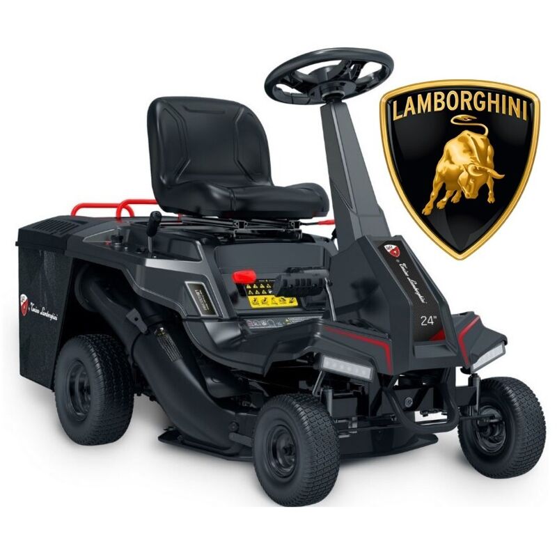 Lamborghini - Tracteur Tondeuse Thermique Autoportée Essence 7CV 224Cm3 4 Vitesses + 1 Mulching Ejection latérale