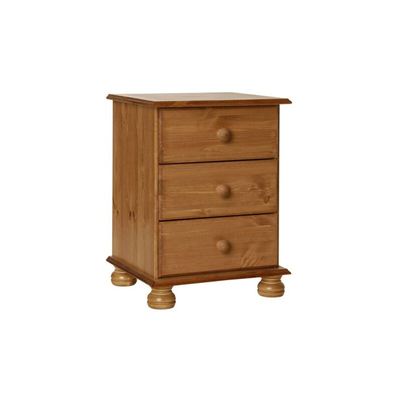 Tracy 3 Drawer Dan Made Pine Bedside Table - Pine