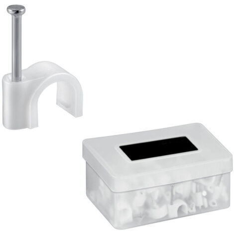 Trade Shop - 100 KABELSCHELLEN KABELSCHELLEN 12 MM MIT RUNDEM ELEKTRISCHEN KABELNAGEL -