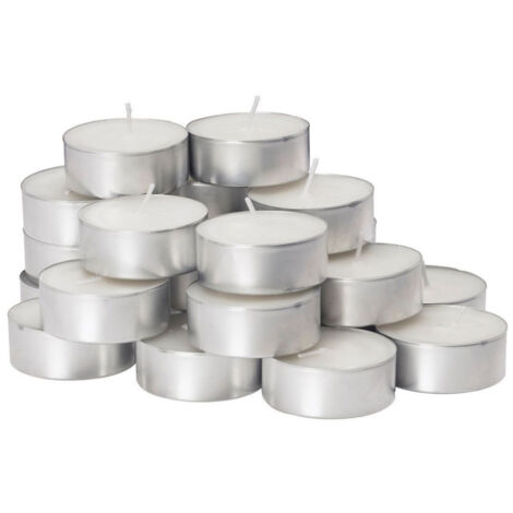 Trade Shop - 100X WEISSE KERZENLICHTER - 3,5 STUNDEN BRENNDAUER TEELICHT -