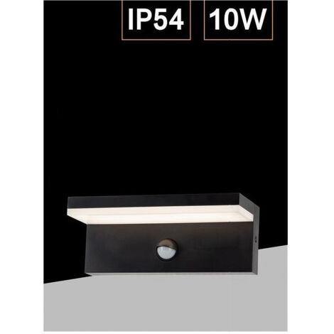 Trade Shop - 10W EXTERNE APPLIQUE MIT SENSOR MOVING PIR TO PARETE GIARDINO IP54 BS82-N -