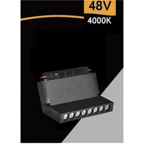Trade Shop - 10W magnetischer rechteckiger LED-Strahler für 48V-Schienenbeleuchtung 3000K 4000K FR-R160 -