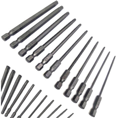 Trade Shop - 11 BITS T6 BIS T40 100MM TORX-SCHRAUBENDREHER FÜR SCHRAUBENDREHER 1/4" SECHSKANT-SCHAFT -