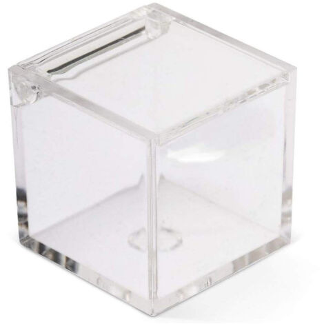 Trade Shop - 12 Cajas Cubo Plexiglas 8x8cm Cajas Transparentes Confeccion Bodas -