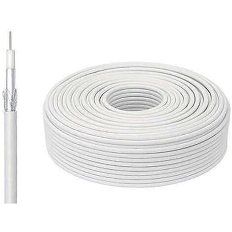 TRADE SHOP - 15 Metri Cavo Prolunga Coassiale Per Tv Antenna Digitale Terrestre 75 Ohm -