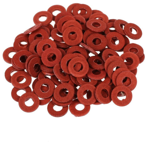 Trade Shop - 150 Pz Guarnizioni Compresse En Fibra 14 Diverse Measures Rondelle Piatte -