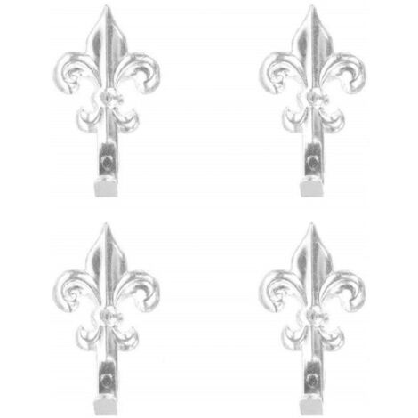 Trade Shop - 15pcs Plata Ganchos Colgantes 3cm Cuadro Percha Florentino Lirio Con Clavos -