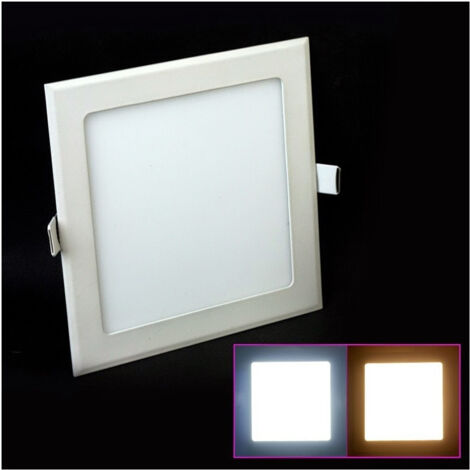 Trade Shop - 18W ULTRA SLIM SQUARE EINBAU-LED-SPOTLIGHT MIT FEDER UND LED-TREIBER 22,5CM -     Platz