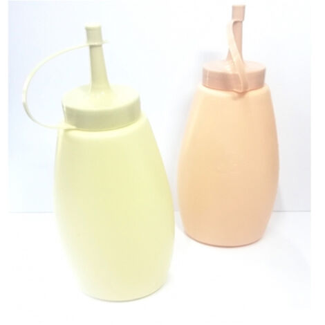 Trade Shop - 2 Bottiglie 300ml Dosatore Dispenser Salse Olio Ketchup Senape Maionese Per Pub -