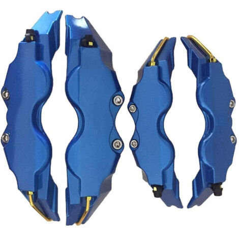 Trade Shop - 2 COPRI PINZA PER DISCO FRENCH COPERTURA AUTO COLOR BLU ABS UNIVERSAL PROTEC -