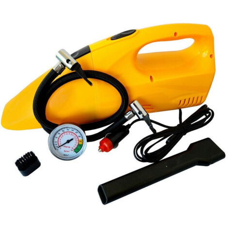 Trade Shop - 2 IN 1 ASPIRAPOLVERE COMPRESORE AUTO MIT MANOMETRO 12V 250PSI MIT ACCESSOREN -