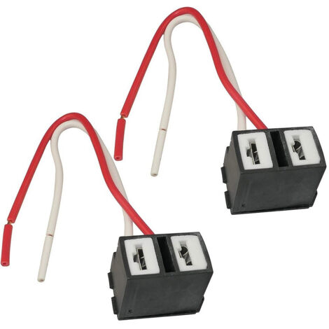 TRADE SHOP - 2 Portalampada Spina Femmina Connettore Faro Lampadina H7 In Ceramica Per Auto -