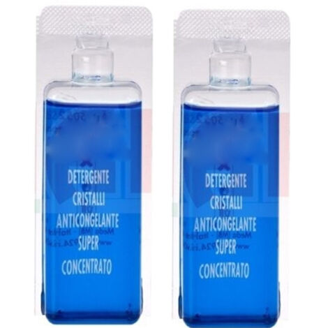 TRADE SHOP - 2 Pz. Liquido Monodose 50ml Lavavetri Anticongelante Detergente Concentrato Auto -