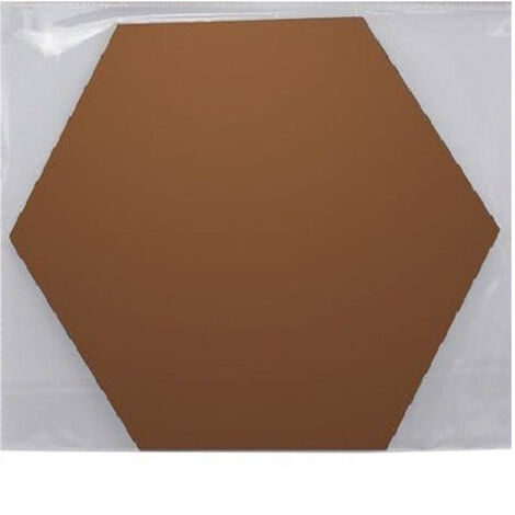 Trade Shop - 2 Pz Specchio Adesivo Esagonale Adesiva Murale Arredamento Casa 21x18x10cm 70876 -