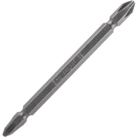Trade Shop - 2-teiliges Set mit 100 mm Doppelkopfbits S2 magnetische Kreuzbits PH2 57241 -