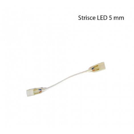 TRADE SHOP - 20 Pz Connettore Flessibile Per Strisce Led Da 5 Mm 220v Strip Led 220l-5mm -