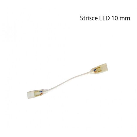 TRADE SHOP - 20pz Connettore Flessibile Per Strisce Led Da 10 Mm 220v Strip Led 220l-10mm -