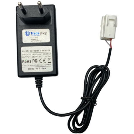 Trade-Shop 20V Li-Ion Ladegerät Netzteil kompatibel mit Worx Landroid S500i 2018, S700i 2018, WR104SI, WR104SI.1, WR105SI, WR105SI.1, WR106SI, WR090S