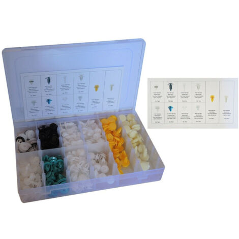 Trade Shop - 210 STÜCK PLASTIKCLIPS NIETCLIPS VERSTÄRKUNGSSATZ FÜR AUTO-INNENRAUM -