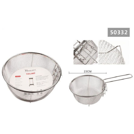 Trade Shop - 23 CM 50332 STAHLBRATPFANNE RUND SIEBKORB 50332 -