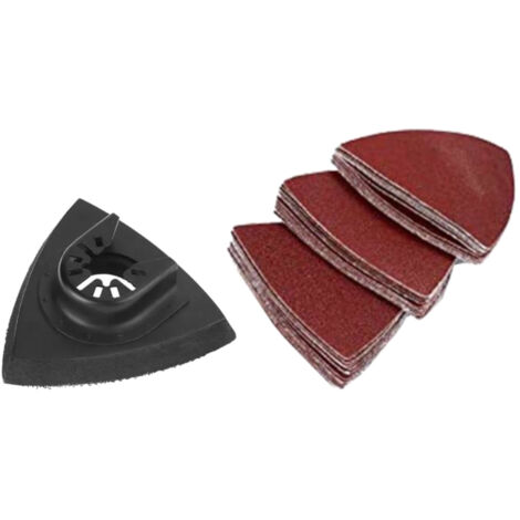 Trade-Shop 26-teiliges Set Schleifplatte Dreieckschleifpapier kompatibel mit Bosch PMF Multifunktionswerkzeuge
