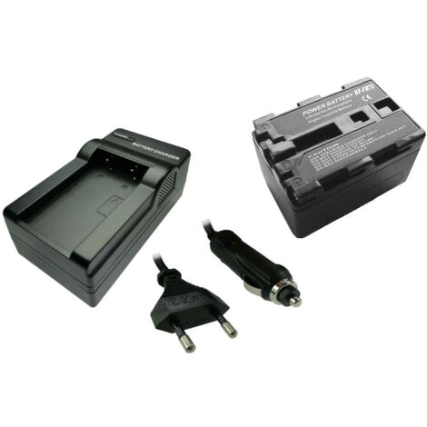 Trade-Shop 2in1 Set: Akku 3200mAh + Ladegerät mit Kfz Adapter kompatibel mit Sony DCR-PC115 DCR-PC120E DCR-PC330 DCR-TRV6 DCR-TRV6E DCR-TRV8 DCR-TRV10