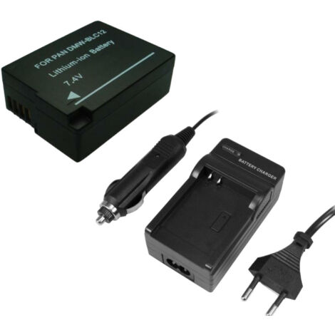 Trade-Shop 2in1 Set: Li-Ion Akku 1250mAh + Ladegerät mit KFZ Adapter kompatibel mit Panasonic Lumix DMC-G81 DMC-G81H DMC-G81M DMC-G80 DMC-G80M
