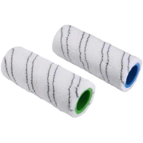 Trade-Shop 2in1 Set Reinigungswalzen Rollbürsten kompatibel mit Kärcher FC3 FC5 FC7 EWM 2 ersetzt 2.055-006.0 2.055-007.0 / Hartbodenreiniger Zubehör