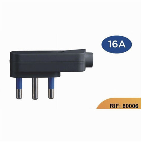 Trade Shop - 2P+T 16A 25 V MAX 1500 W NERO 80006 -