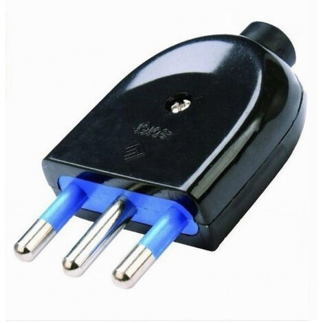 Trade Shop - 2P+T 16A 250V MAX 1500W NERO ULTRAPIATTA SALVASPAZIO 83008 -