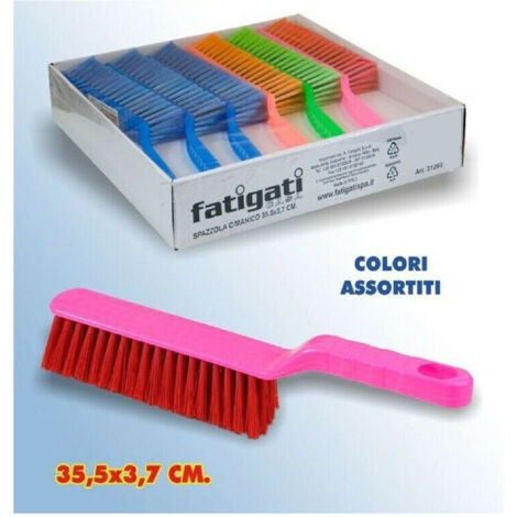 TRADE SHOP - 2pz Spazzola Con Manico In Plastica Pulizia Della Casa Mobili Polvere 35,5x3.7cm -
