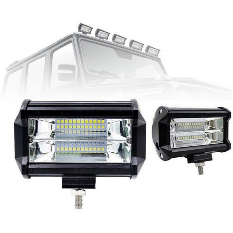 Trade Shop - 2x 72W LIGHT FARO LAMPADA BY WORKING CAR BARCA CAMION 24LED SMD 6000K -