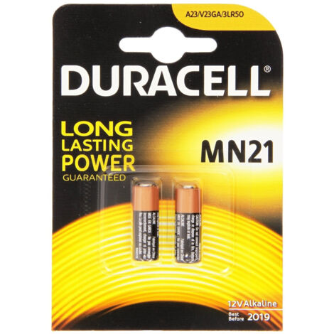 Trade Shop - 2x Baterías A23 Mn21 Duracell Alkaline 12v 23a V23ga Lr50 Gdp Per Telecomand -