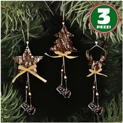 Trade Shop - 3 ANWENDUNGSBEREICH NACHRICHTEN CORTECCIA LEGNO MIT PIGNE FIOCCO STELLA ALBERO ALCE -