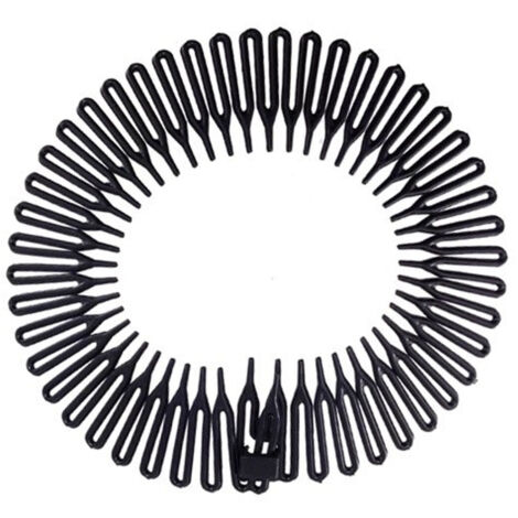 Trade Shop - 3 Círculo De Tirón Radial Negro 10 Cm Firma Peinado Peinado -