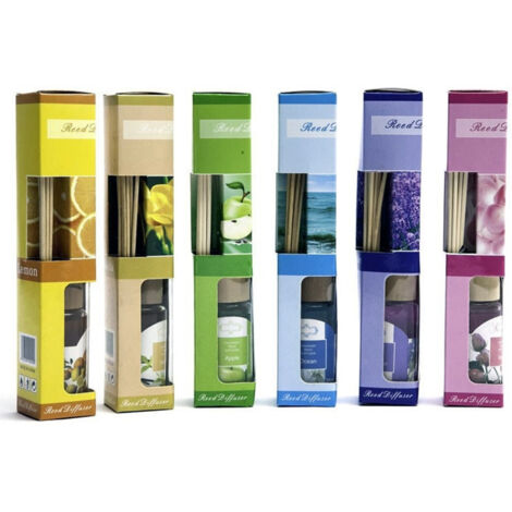 TRADE SHOP - 3 Diffusore Di Fragranza Con Bastoncini 30ml Per Ambiente Deodorante Profumo -