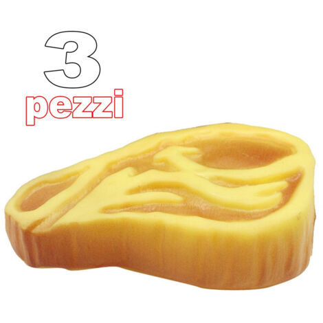 TRADE SHOP - 3 Giocattolo Bistecca Maiale Gomma Suono Resistente Da Masticare Per Cani -
