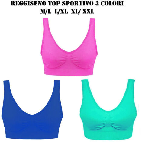 Trade Shop - 3 Unids Sujetador Brazo Braza Deportes 3 Colores Deportes Ropa Interior Para Mujer Tg Bras. -