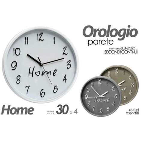 Trade Shop - 30X4 CM WANDUHR HOME KLASSISCH MODERNES DESIGN FARBLICH SORTIERT 798153 -