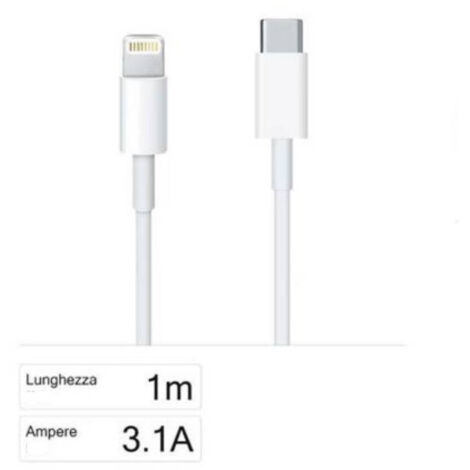 Trade Shop - 3100 mA 1 m Typ-C auf Lightning Daten- und Ladekabel für iPhone F-IP031 -