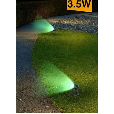 Trade Shop - 3,5W SCHWARZER LED-STRAHLER ES38 MIT EXTERN VERSTELLBARER HALTERUNG VERSCHIEDENE LICHTSCHATTEN IP65 -